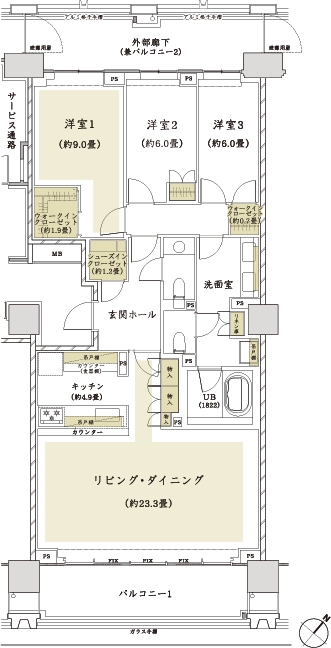 E2TYPE間取り図